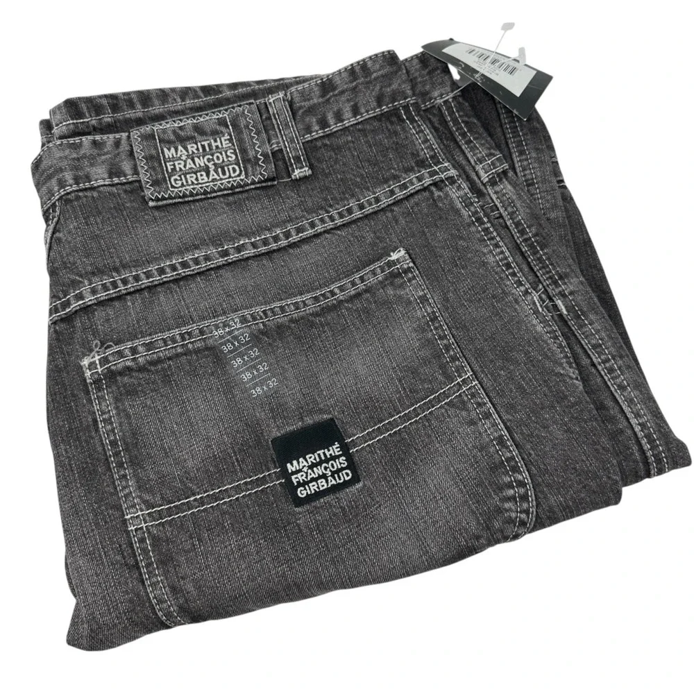 Marithe Francois Girbaud Y2K Brand X Men's Straight Leg‎ Faded Black NWT 38x32